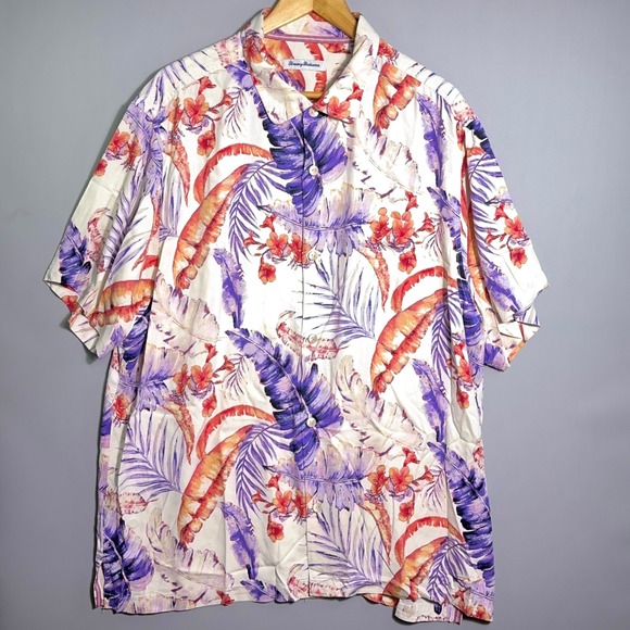 Tommy Bahama Other - Tommy Bahama Camp Shirt Mens Size XXL Silk Tropical Floral Hawaiian Aop NWT